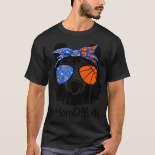 Mum Of Both Mama Bear Basketball Mum Cheer Mum Wom T-Shirt