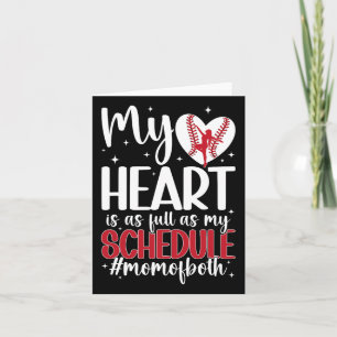 Mum Of Both Proud Dance And Baseball Mum Card