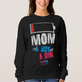 Mum Of Boy And Girl  Mothers Fathers Day Birthdays Sweatshirt