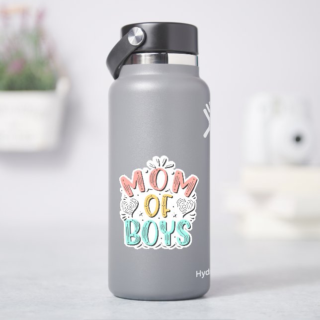 Mum of Boys Heart Sticker (HydroFlask)