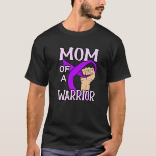Mum Of Epilepsy Warrior Purple Ribbon Awareness Gr T-Shirt