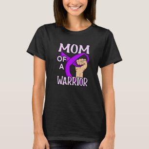Mum Of Epilepsy Warrior Purple Ribbon Awareness Gr T-Shirt
