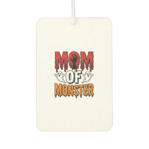 Mum of Monster Vintage Halloween Shirt Design_1 Car Air Freshener