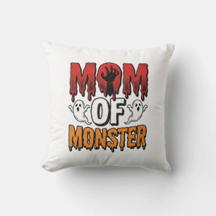 Mum of Monster Vintage Halloween Shirt Design_1 Cushion