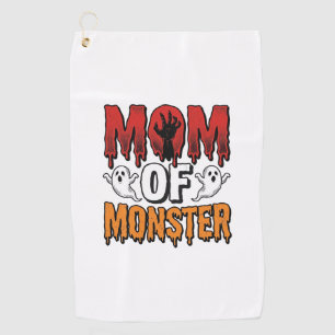 Mum of Monster Vintage Halloween Shirt Design_1 Golf Towel