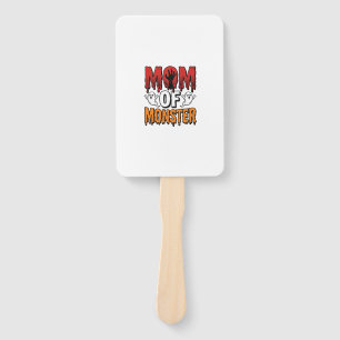 Mum of Monster Vintage Halloween Shirt Design_1 Hand Fan