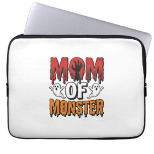 Mum of Monster Vintage Halloween Shirt Design_1 Laptop Sleeve