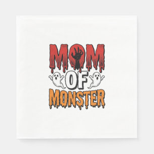 Mum of Monster Vintage Halloween Shirt Design_1 Napkin