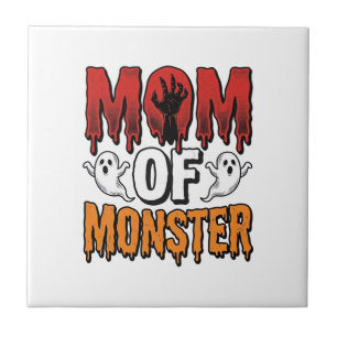 Mum of Monster Vintage Halloween Shirt Design_1 Tile