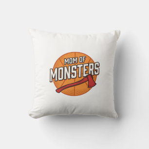 Mum of Monsters Vintage Basketball Mum Design_1 Cushion