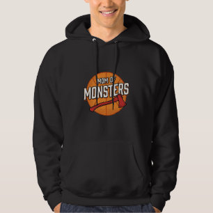 Mum of Monsters Vintage Basketball Mum Design_1 Hoodie