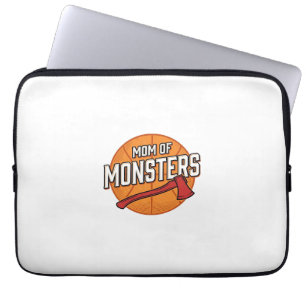 Mum of Monsters Vintage Basketball Mum Design_1 Laptop Sleeve