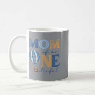 Mum Of Mr Onederful 1st Birthday Boy Hot Air Coffee Mug