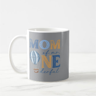 Mum Of Mr Onederful 1st Birthday Boy Hot Air Coffee Mug
