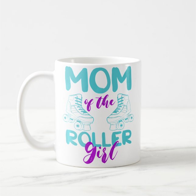 Mum Of Roller Girl Roller Skates Awesome Roller Sk Coffee Mug (Left)