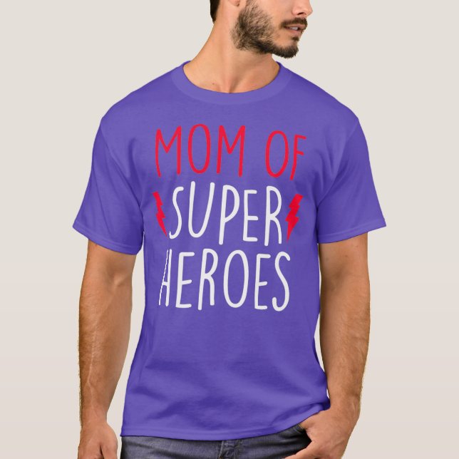 Mum Of Super Heroes   Cute Mum T-Shirt (Front)