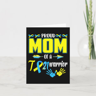 Mum Of T21 Warrior Down Syndrome Awareness Family Card