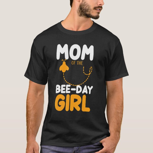 Mum Of The Bee Day Girl Beekeeper Beekeeping Honey T-Shirt (Front)
