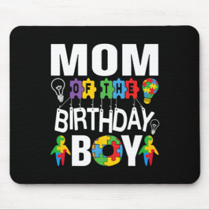 Mum Of The Birthday Boy Autism Mouse Mat
