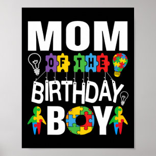 Mum Of The Birthday Boy Autism  Poster