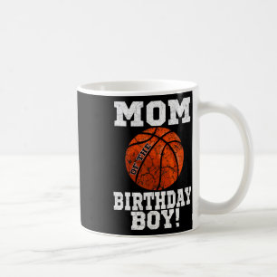 Mum Of The Birthday Boy Bysketbyll Lover Vintage R Coffee Mug