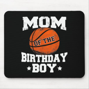 Mum Of The Birthday Boy Bysketbyll Mother Mama Fun Mouse Mat