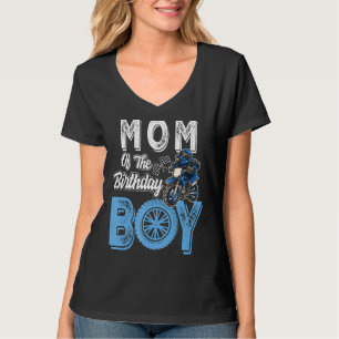 Mum Of The Birthday Boy Dirt Bike B Day Motocross T-Shirt