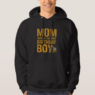 Mum of the Birthday Boy Excavator Construction Par Hoodie