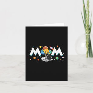 Mum Of The Birthday Boy Funny Astronaut Space Fami Card