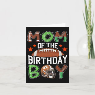 Mum Of The Birthday Boy Game Day Football Card