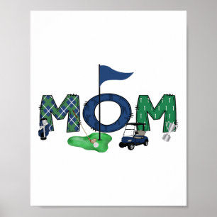 Mum Of The Birthday Boy Hole In One Golf Sport Mat Poster