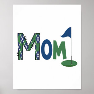 Mum Of The Birthday Boy Hole In One Golf Sport Mat Poster