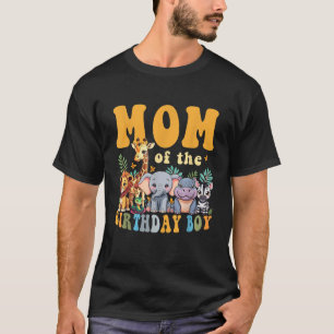 Mum of the Birthday Boy Kids Safari Jungle Animal T-Shirt