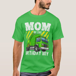 Mum Of The Birthday Boy Matching Garbage Truck Par T-Shirt