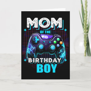 Mum Of The Birthday Boy Matching Video Game Birthd Card