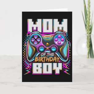 Mum Of The Birthday Boy Matching Video Game Birthd Card