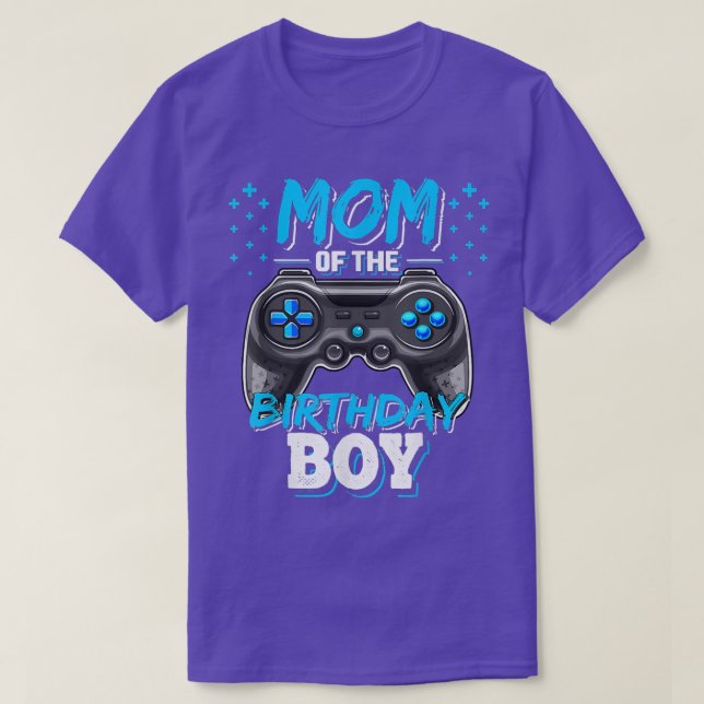 Mum of the Birthday Boy Matching Video Gamer Birth T-Shirt (Design Front)