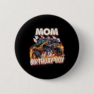 Mum Of The Birthday Boy Monster Truck Birthday Nov 6 Cm Round Badge