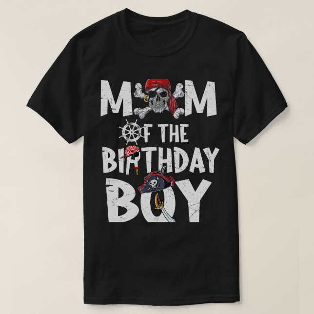 Mum of the Birthday Boy shirt Pirate Mummy Mama Mo (Design Front)