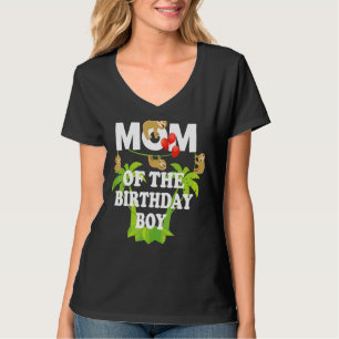 Mum Of The Birthday Boy Sloth Kid B Day Party T-Shirt