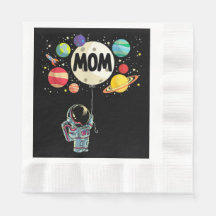 Mum of The Birthday Boy Space Astronaut 1st Birthd Napkin