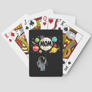 Mum of The Birthday Boy Space Astronaut 1st Birthd Playing Cards
