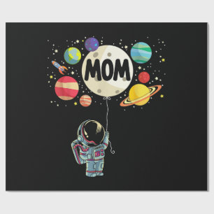 Mum of The Birthday Boy Space Astronaut 1st Birthd Wrapping Paper
