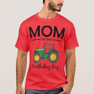 Mum Of The Birthday Boy Tractor Farm Party family  T-Shirt