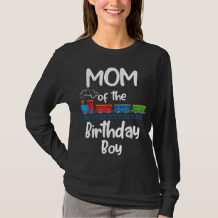 Mum Of The Birthday Boy Train Toys Theme T-Shirt