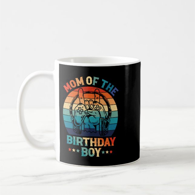Mum Of The Birthday Boy Video Game Shirt Gamer Mum Coffee Mug (Left)