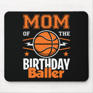 Mum Of The Birthday Byller Bysketbyll Big Fan Birt Mouse Mat