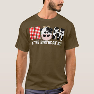 Mum of The Birthday For Boy Cow Farm 1st Birthday  T-Shirt