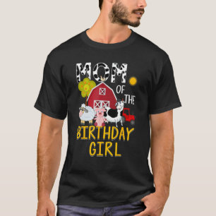 Mum of The Birthday Girl Cow Shirt Farm Barnyard P
