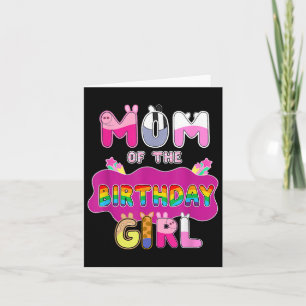 Mum Of The Birthday Girl Family Pig Party Decorati Card